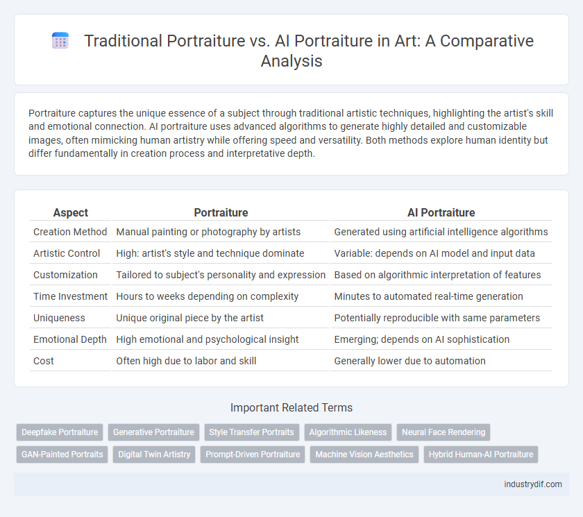 Traditional Portraiture vs. AI Portraiture in Art: A Comparative Analysis