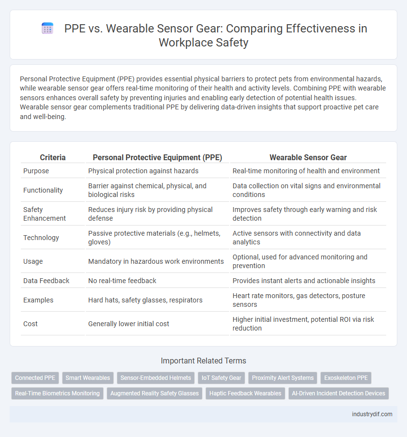 PPE vs. Wearable Sensor Gear: Comparing Effectiveness in Workplace Safety