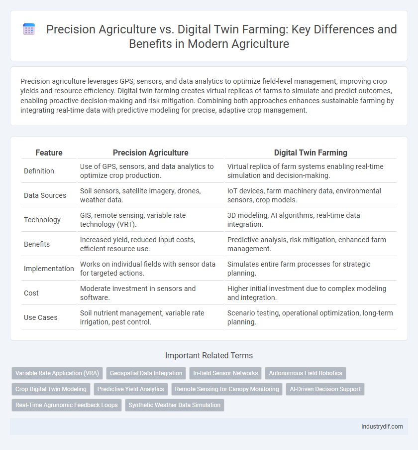 Precision Agriculture vs. Digital Twin Farming: Key Differences and Benefits in Modern Agriculture