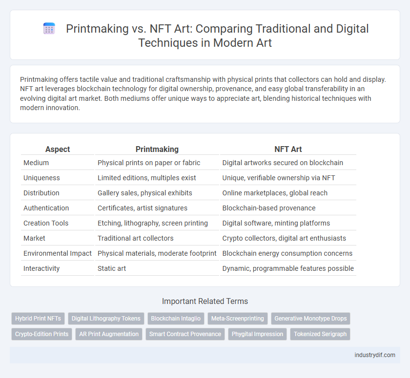 Printmaking vs. NFT Art: Comparing Traditional and Digital Techniques in Modern Art