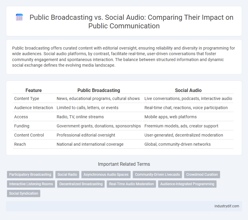 Public Broadcasting vs. Social Audio: Comparing Their Impact on Public Communication