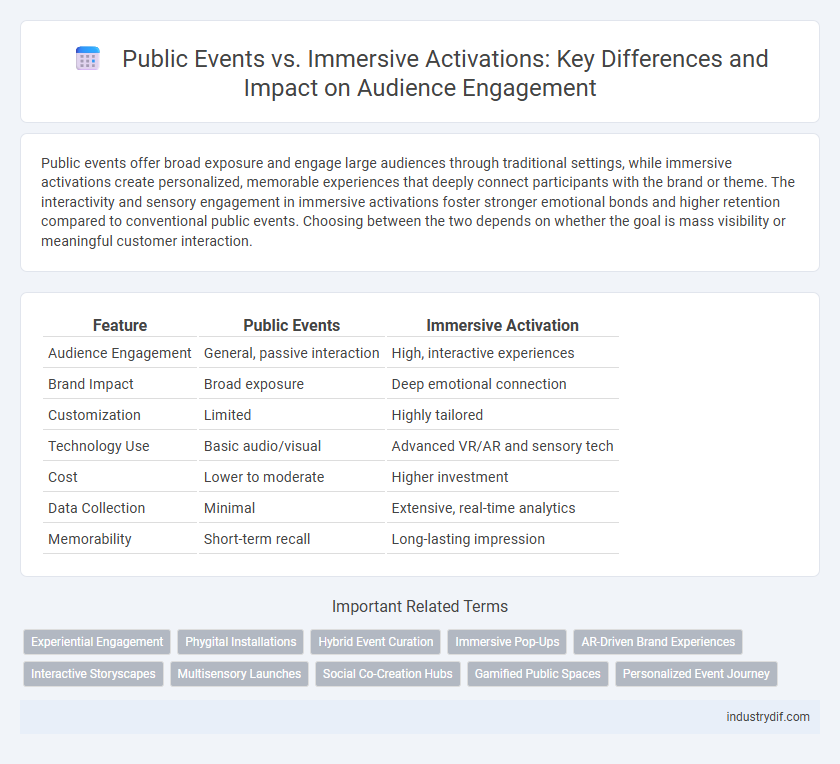 Public Events vs. Immersive Activations: Key Differences and Impact on Audience Engagement