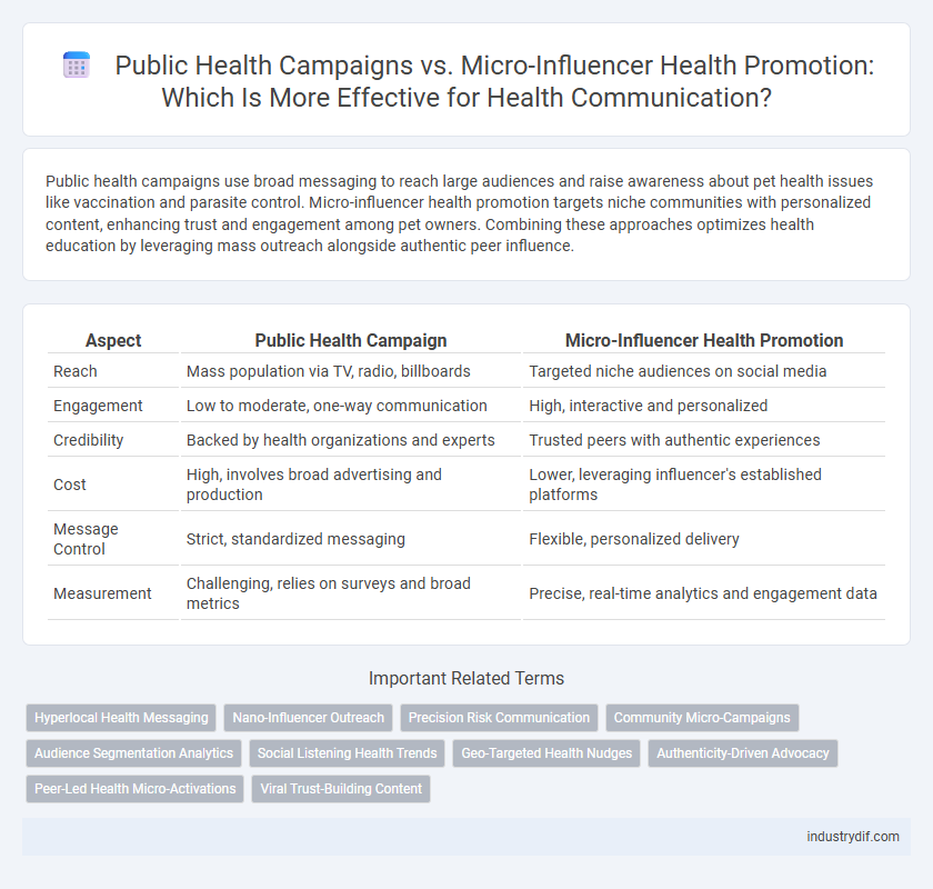 Public Health Campaigns vs. Micro-Influencer Health Promotion: Which Is More Effective for Health Communication?