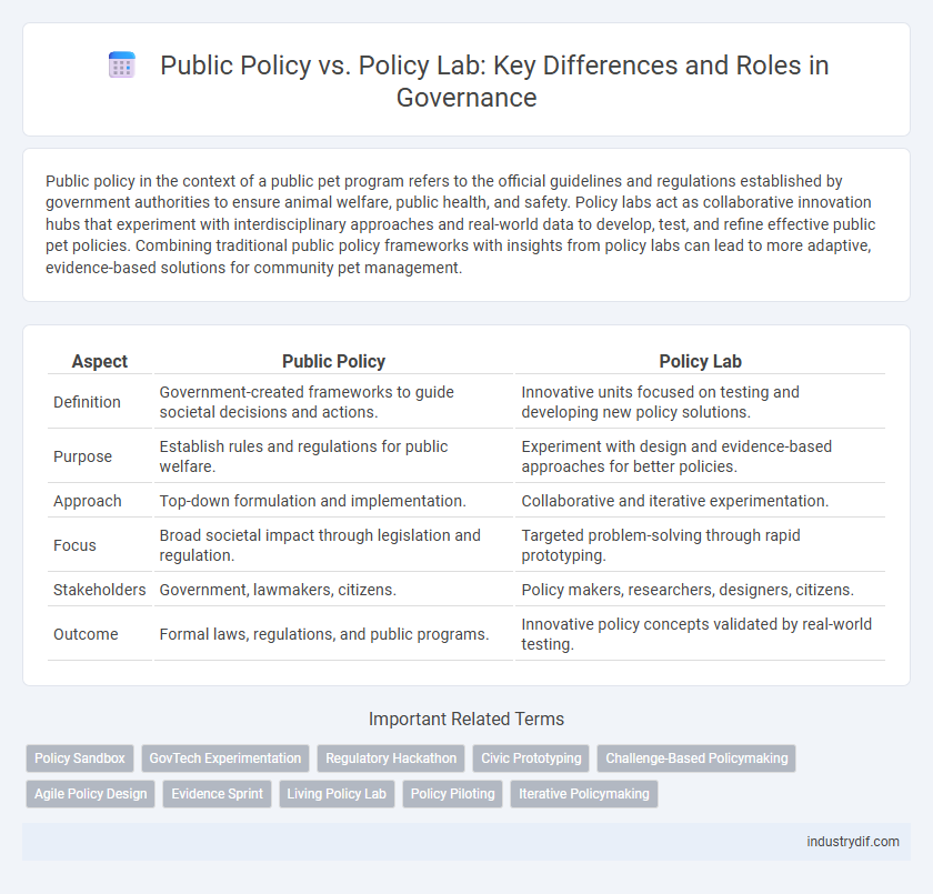 Public Policy vs. Policy Lab: Key Differences and Roles in Governance