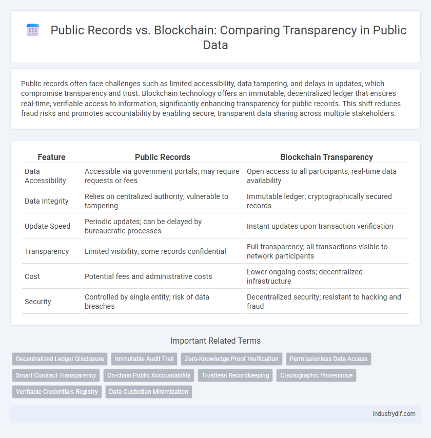Public Records vs. Blockchain: Comparing Transparency in Public Data