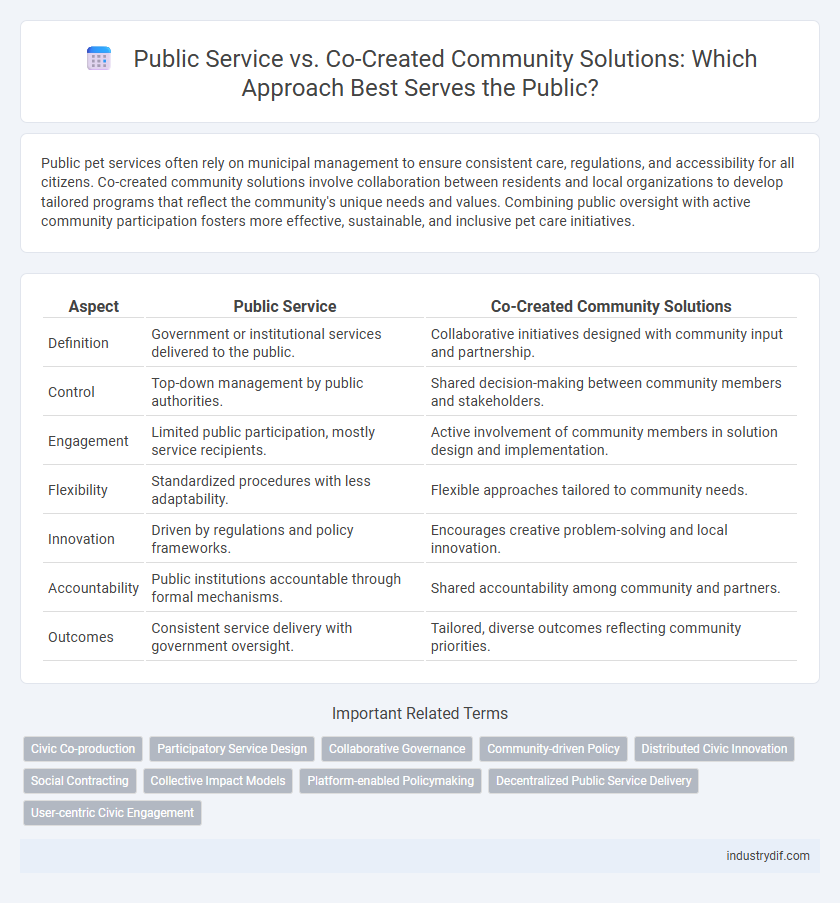 Public Service vs. Co-Created Community Solutions: Which Approach Best Serves the Public?