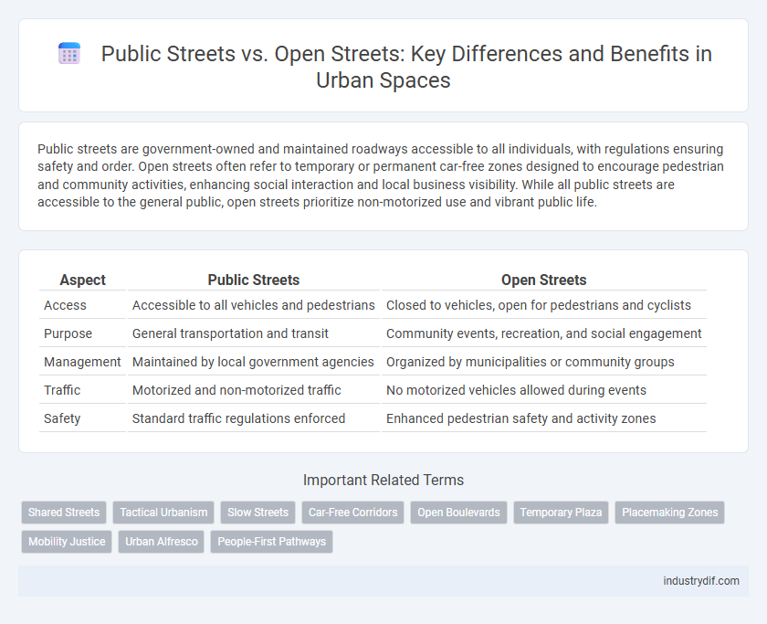 Public Streets vs. Open Streets: Key Differences and Benefits in Urban Spaces