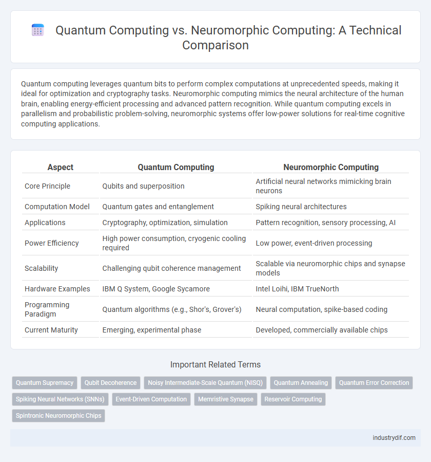 Quantum Computing vs. Neuromorphic Computing: A Technical Comparison