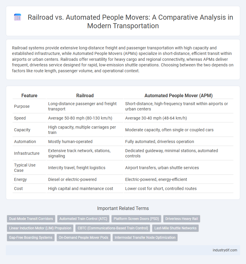 Railroad vs. Automated People Movers: A Comparative Analysis in Modern Transportation
