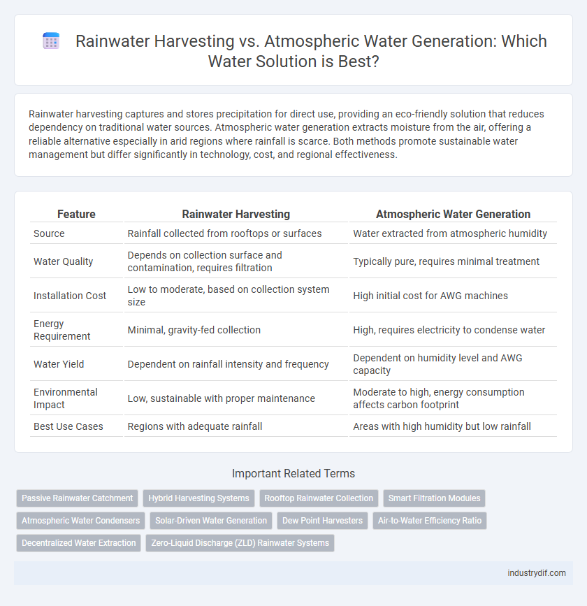 Rainwater Harvesting vs. Atmospheric Water Generation: Which Water Solution is Best?