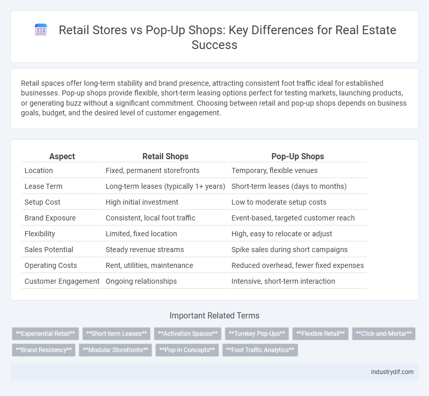 Retail Stores vs Pop-Up Shops: Key Differences for Real Estate Success