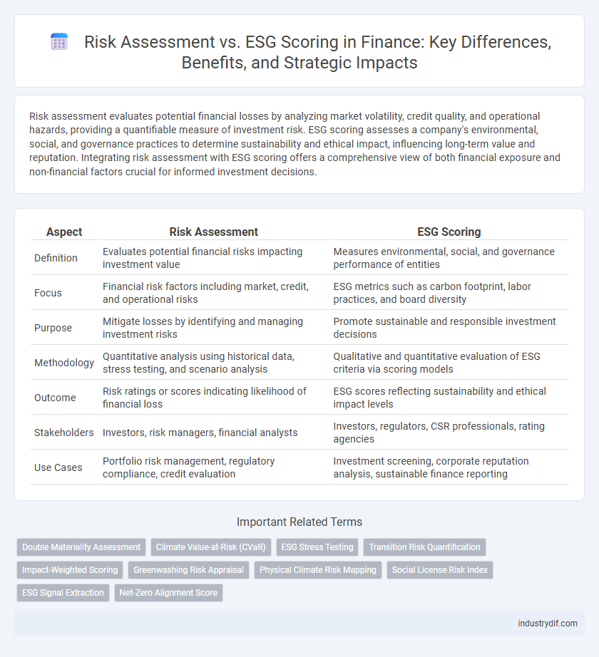 Risk Assessment vs. ESG Scoring in Finance: Key Differences, Benefits, and Strategic Impacts