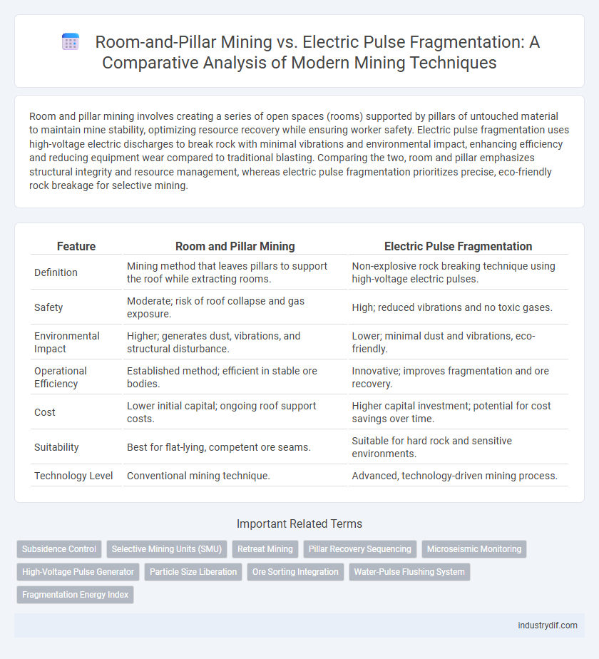 Room-and-Pillar Mining vs. Electric Pulse Fragmentation: A Comparative Analysis of Modern Mining Techniques