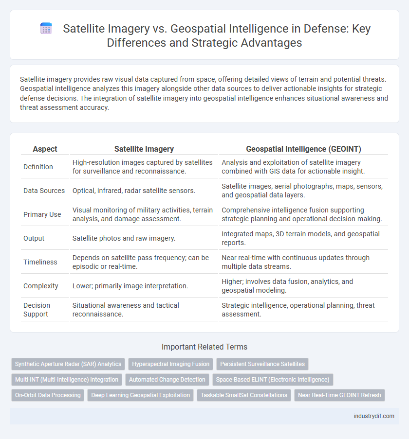 Satellite Imagery vs. Geospatial Intelligence in Defense: Key Differences and Strategic Advantages