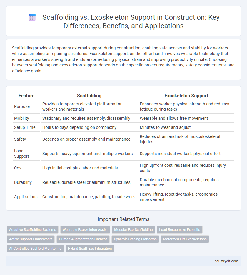 Scaffolding vs. Exoskeleton Support in Construction: Key Differences, Benefits, and Applications