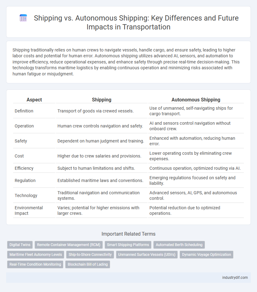 Shipping vs. Autonomous Shipping: Key Differences and Future Impacts in Transportation