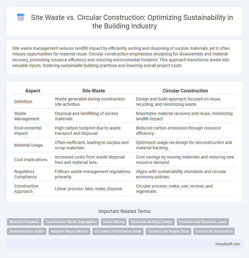 Site Waste vs. Circular Construction: Optimizing Sustainability in the Building Industry