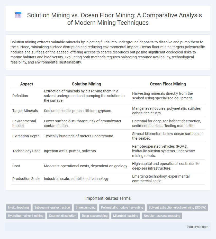 Solution Mining vs. Ocean Floor Mining: A Comparative Analysis of Modern Mining Techniques