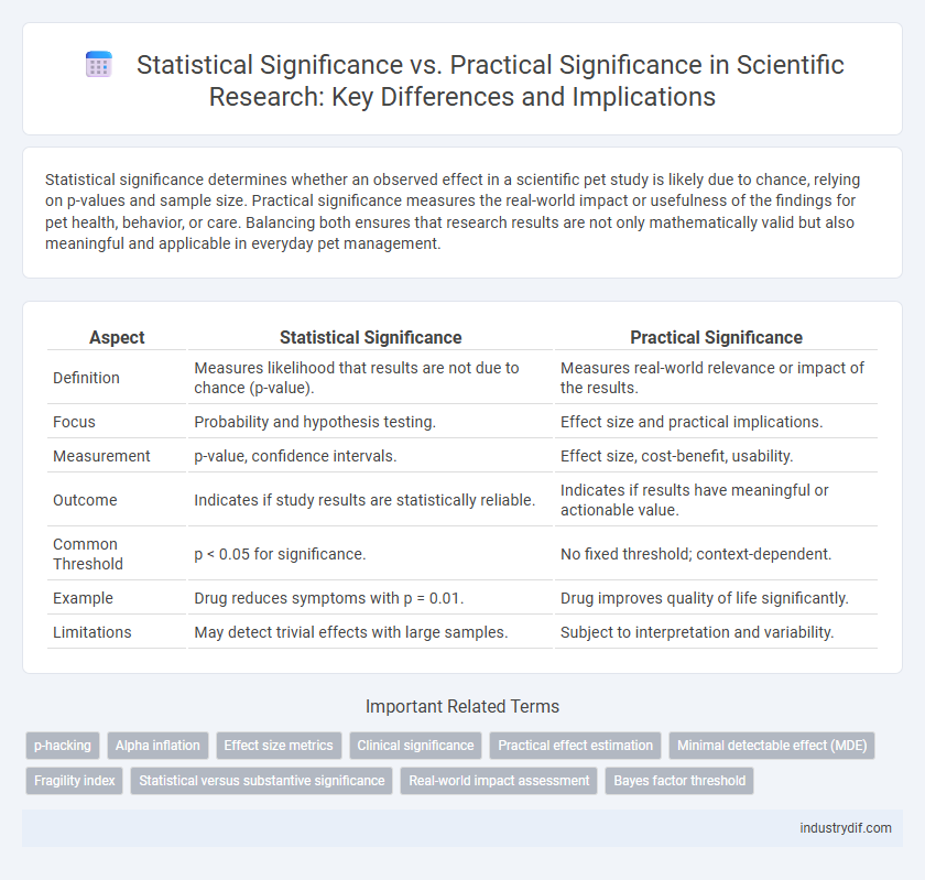 Statistical Significance vs. Practical Significance in Scientific Research: Key Differences and Implications