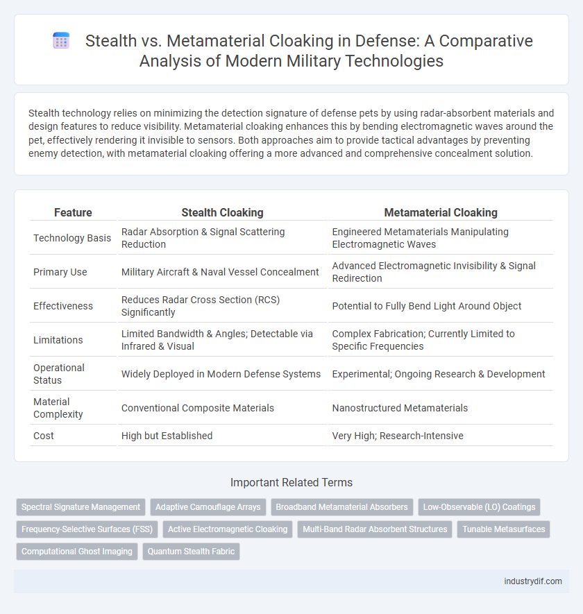 Stealth vs. Metamaterial Cloaking in Defense: A Comparative Analysis of Modern Military Technologies