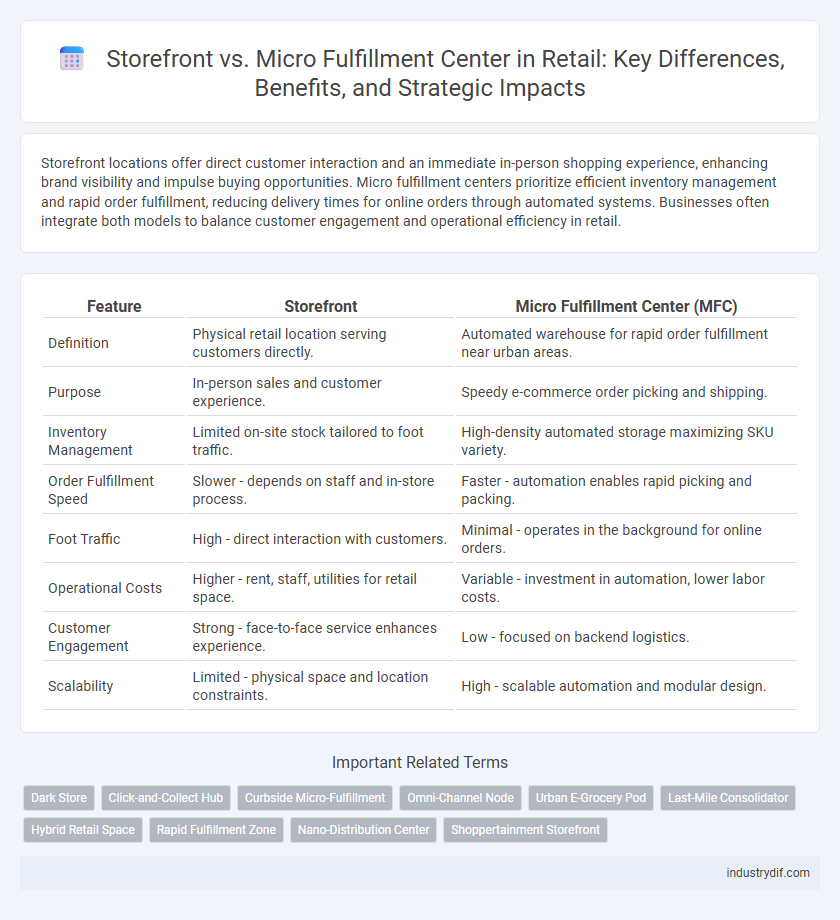 Storefront vs. Micro Fulfillment Center in Retail: Key Differences, Benefits, and Strategic Impacts