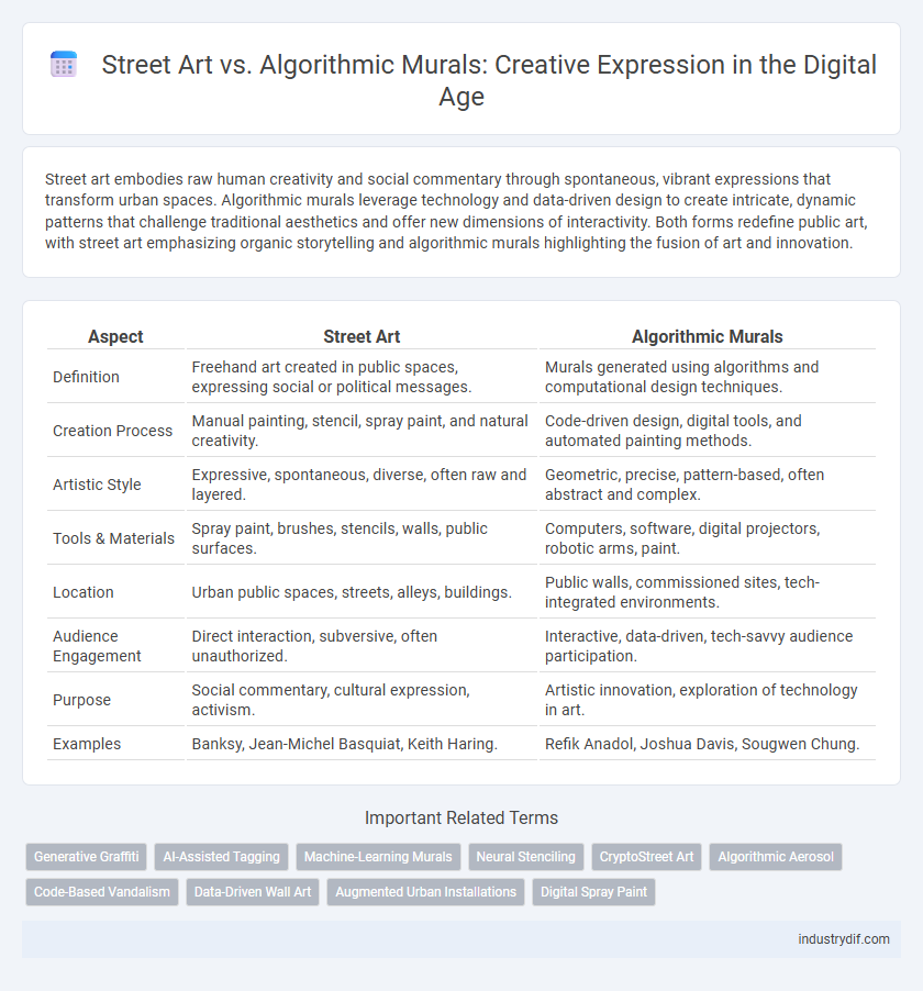 Street Art vs. Algorithmic Murals: Creative Expression in the Digital Age
