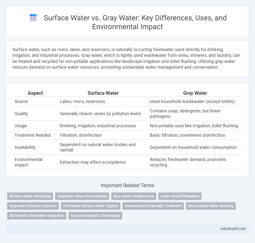 Surface Water vs. Gray Water: Key Differences, Uses, and Environmental Impact