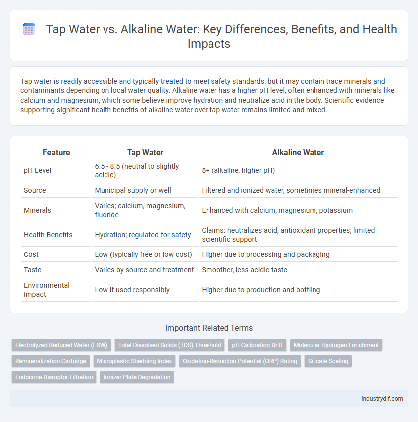 Tap Water vs. Alkaline Water: Key Differences, Benefits, and Health Impacts