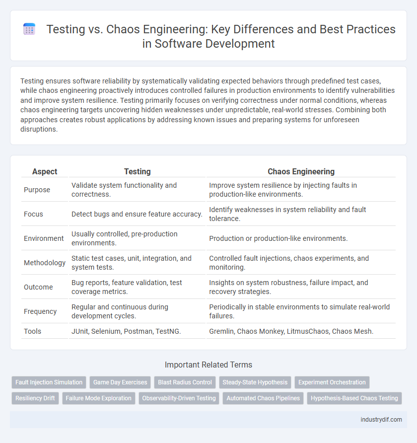 Testing vs. Chaos Engineering: Key Differences and Best Practices in Software Development