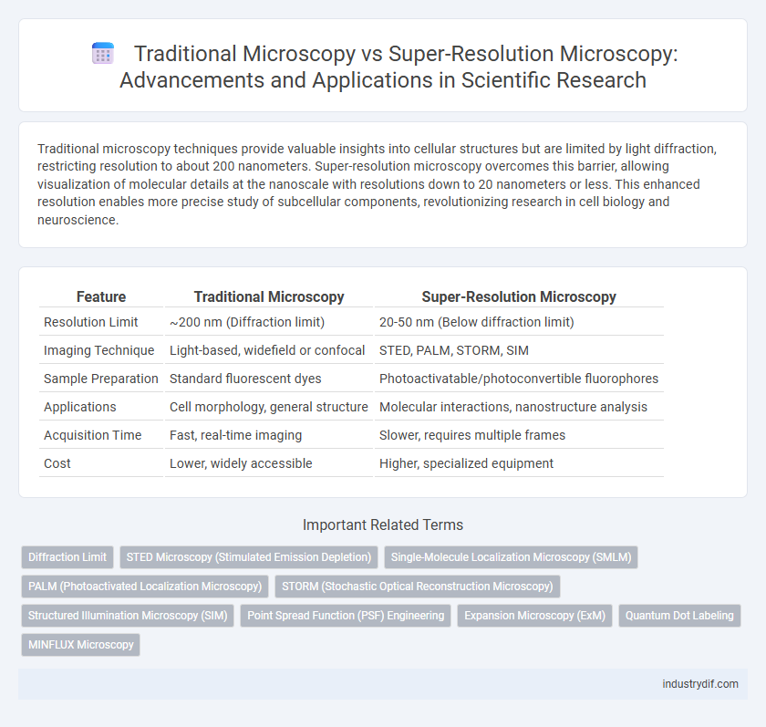 Traditional Microscopy vs Super-Resolution Microscopy: Advancements and Applications in Scientific Research