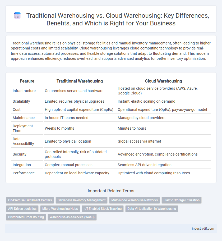 Traditional Warehousing vs. Cloud Warehousing: Key Differences, Benefits, and Which is Right for Your Business