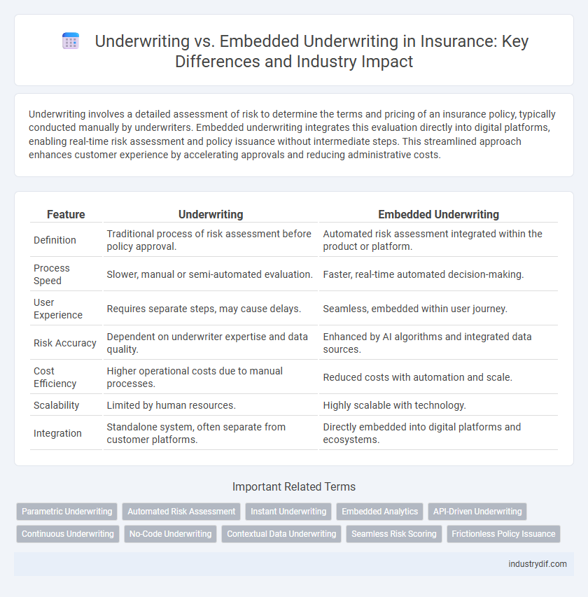 Underwriting vs. Embedded Underwriting in Insurance: Key Differences and Industry Impact