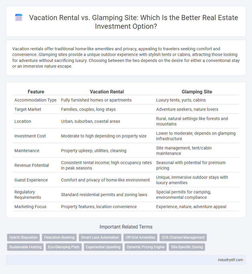 Vacation Rental vs. Glamping Site: Which Is the Better Real Estate Investment Option?