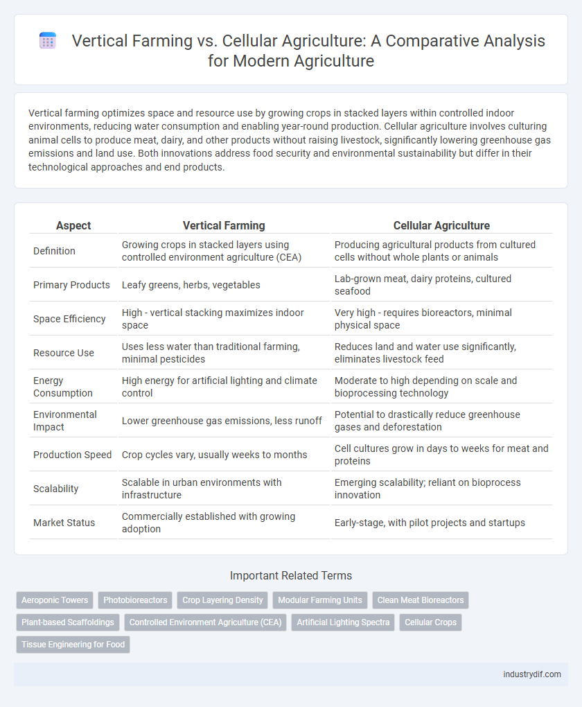 Vertical Farming vs. Cellular Agriculture: A Comparative Analysis for Modern Agriculture