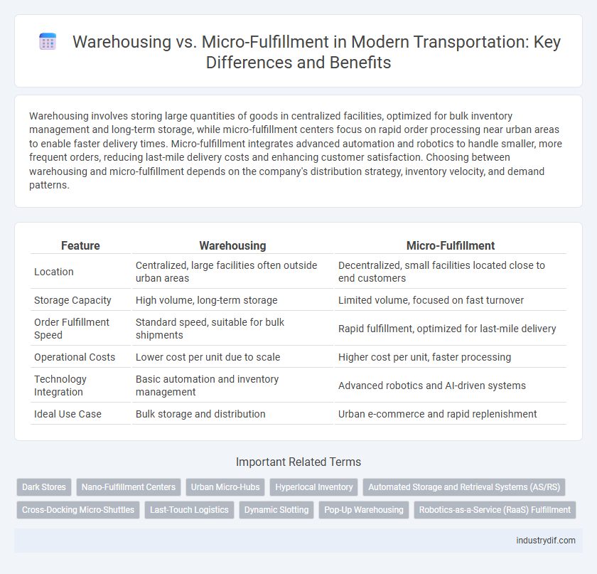 Warehousing vs. Micro-Fulfillment in Modern Transportation: Key Differences and Benefits