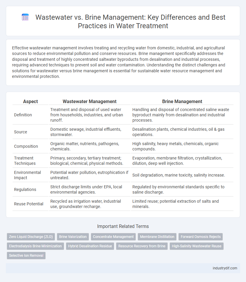 Wastewater vs. Brine Management: Key Differences and Best Practices in Water Treatment