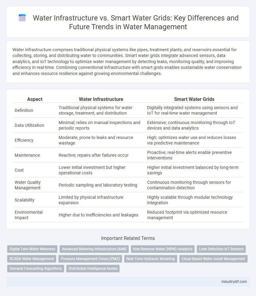 Water Infrastructure vs. Smart Water Grids: Key Differences and Future Trends in Water Management