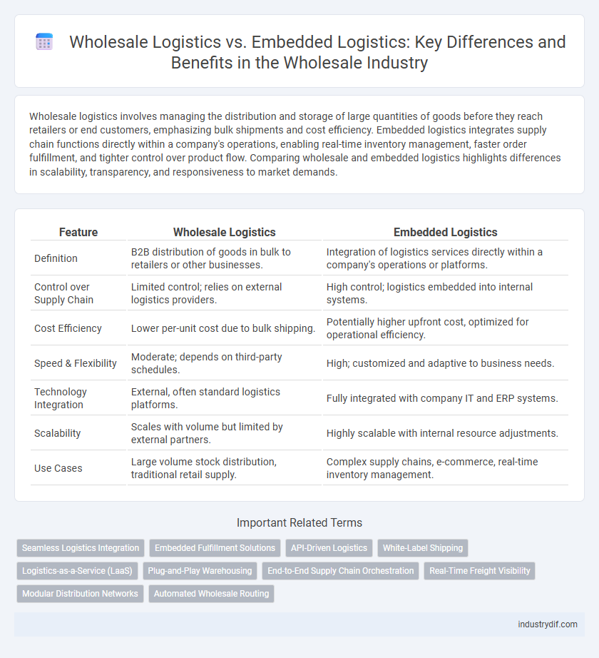 Wholesale Logistics vs. Embedded Logistics: Key Differences and Benefits in the Wholesale Industry