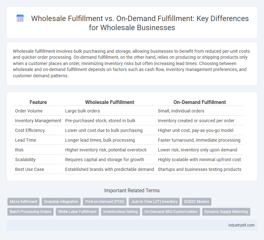 Wholesale Fulfillment vs. On-Demand Fulfillment: Key Differences for Wholesale Businesses