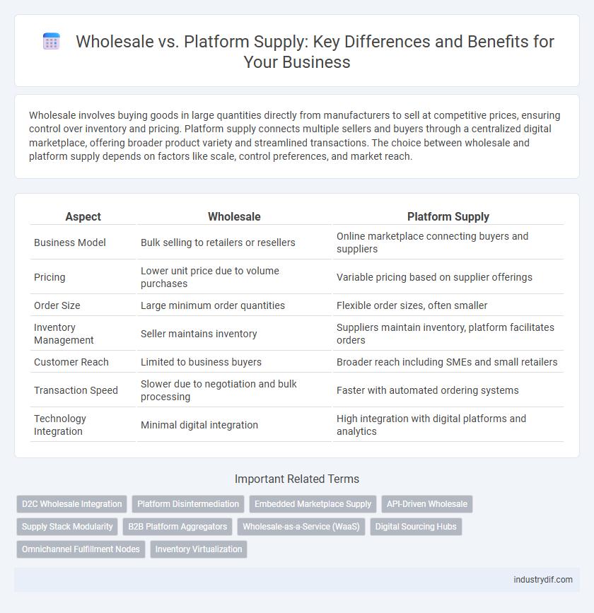 Wholesale vs. Platform Supply: Key Differences and Benefits for Your Business
