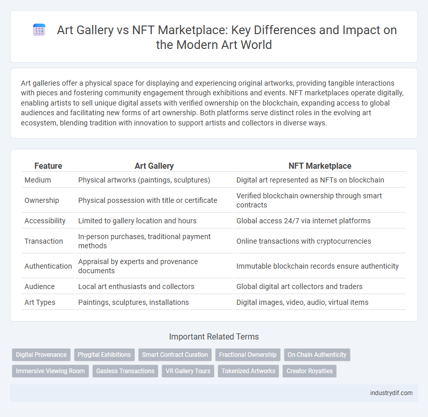Art Gallery vs NFT Marketplace: Key Differences and Impact on the Modern Art World