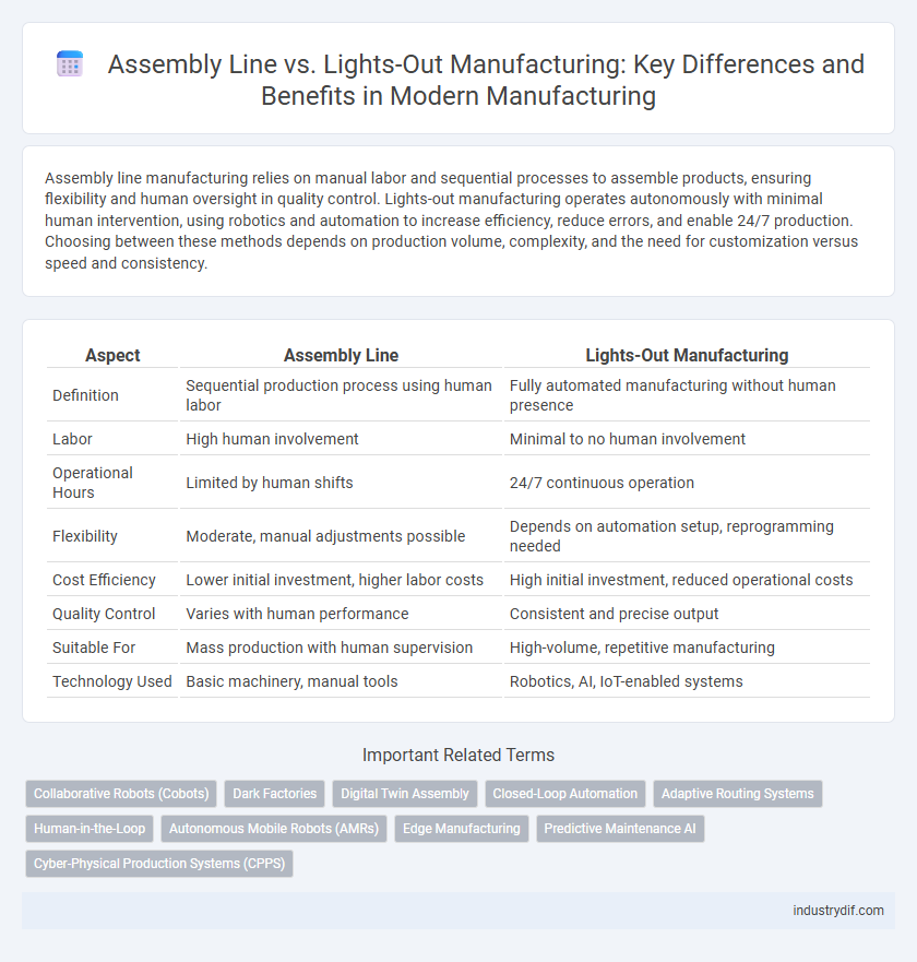 Assembly Line vs. Lights-Out Manufacturing: Key Differences and Benefits in Modern Manufacturing