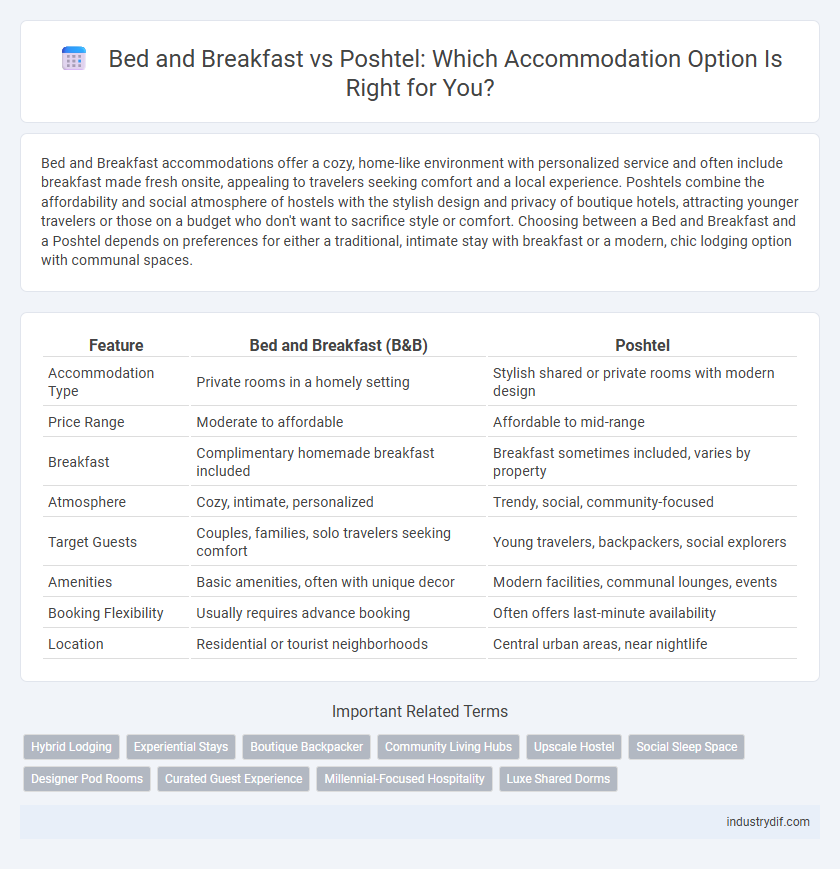 Bed and Breakfast vs Poshtel: Which Accommodation Option Is Right for You?