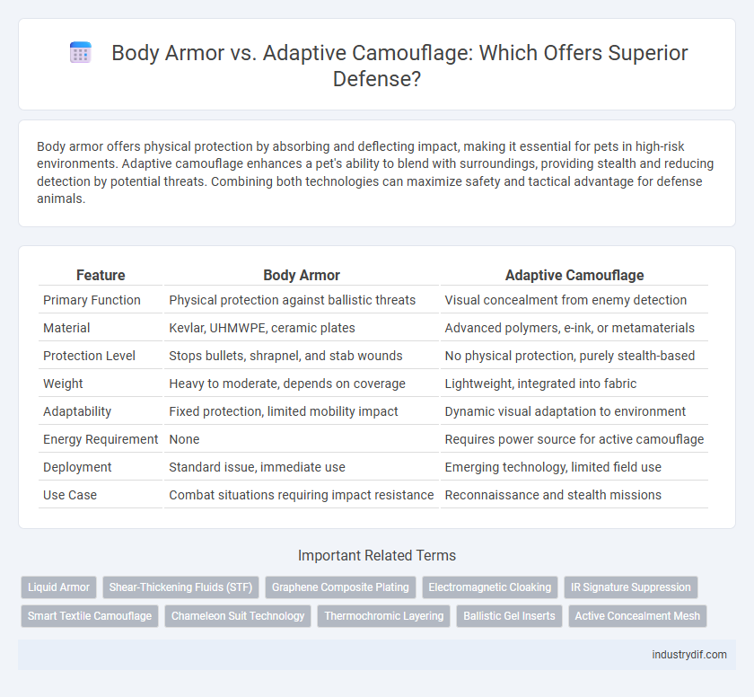 Body Armor vs. Adaptive Camouflage: Which Offers Superior Defense?