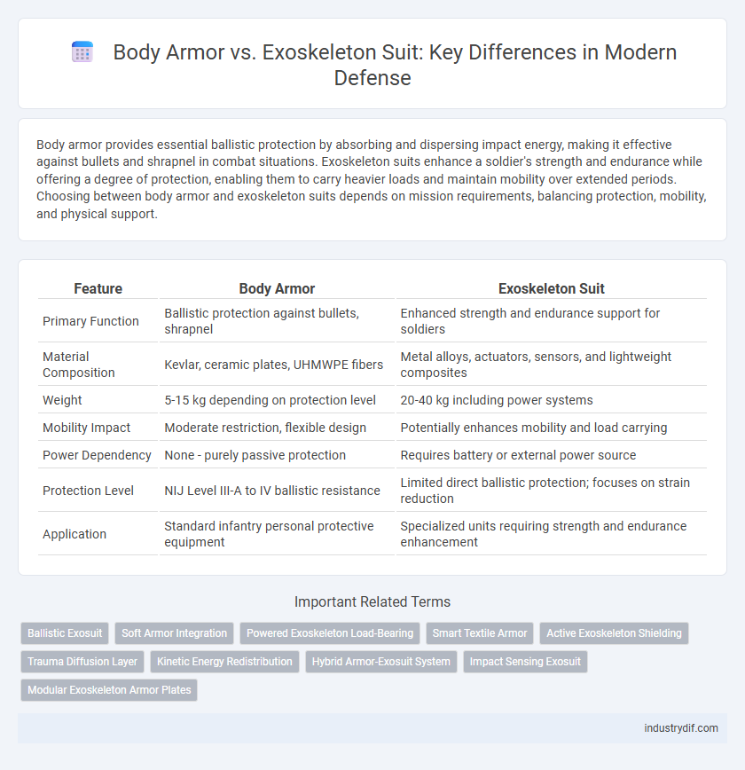 Body Armor vs. Exoskeleton Suit: Key Differences in Modern Defense