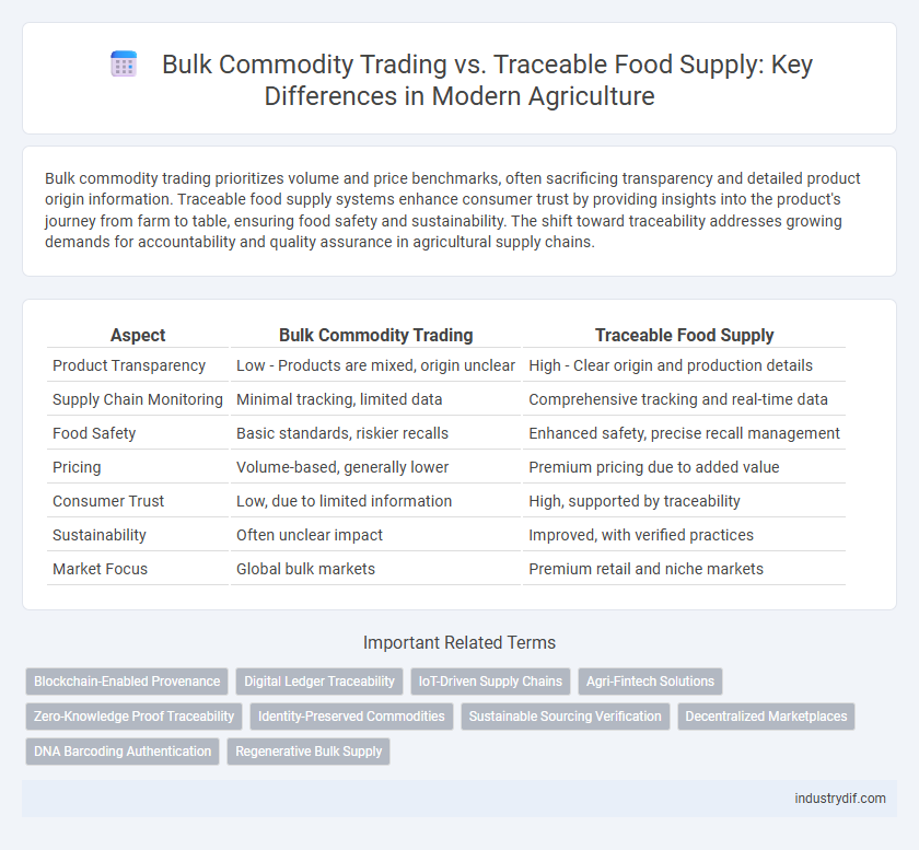 Bulk Commodity Trading vs. Traceable Food Supply: Key Differences in Modern Agriculture