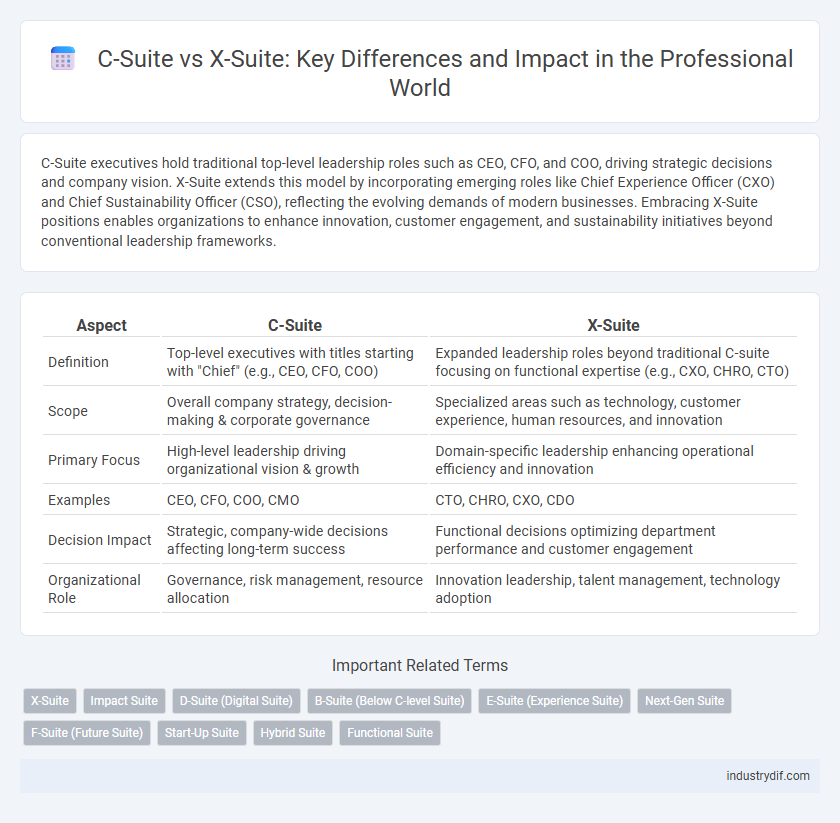 C-Suite vs X-Suite: Key Differences and Impact in the Professional World