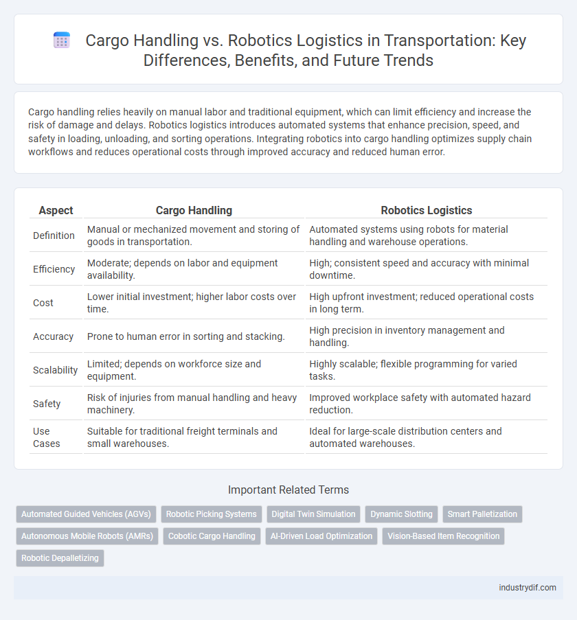 Cargo Handling vs. Robotics Logistics in Transportation: Key Differences, Benefits, and Future Trends