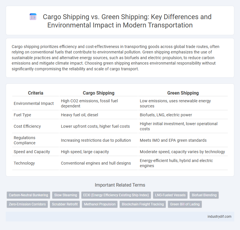 Cargo Shipping vs. Green Shipping: Key Differences and Environmental Impact in Modern Transportation