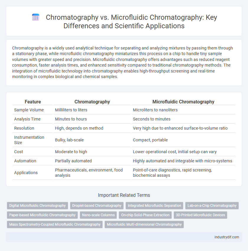 Chromatography vs. Microfluidic Chromatography: Key Differences and Scientific Applications